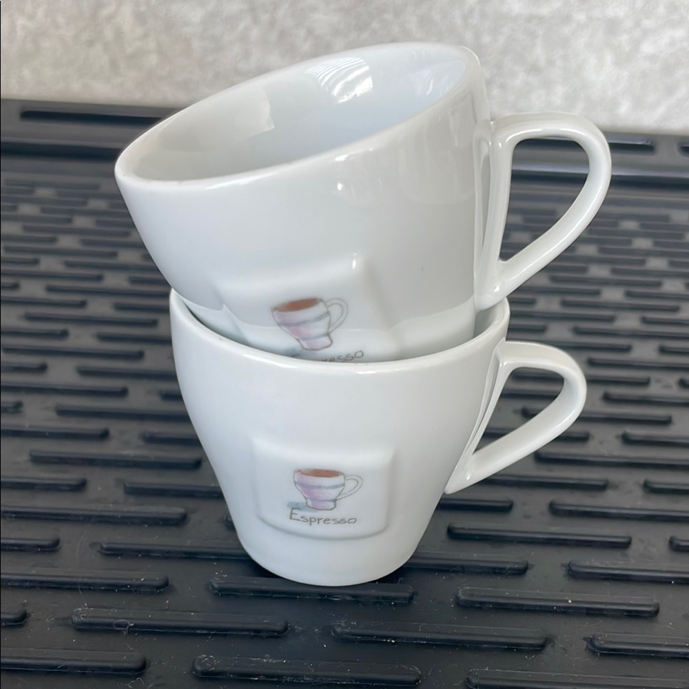 White Espresso Cups Set of 4